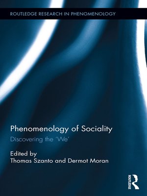 cover image of Phenomenology of Sociality